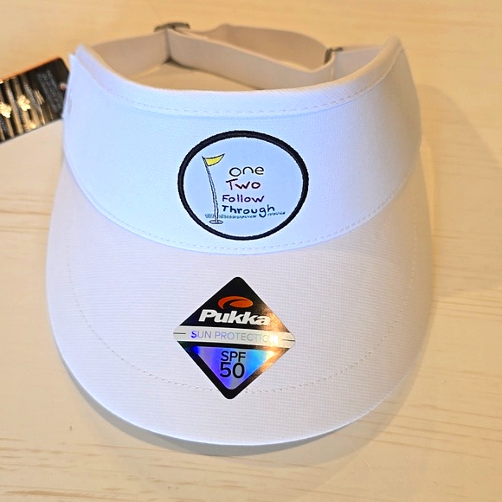 NWT Pukka White Athletic Visor Hat Cap SPF 50